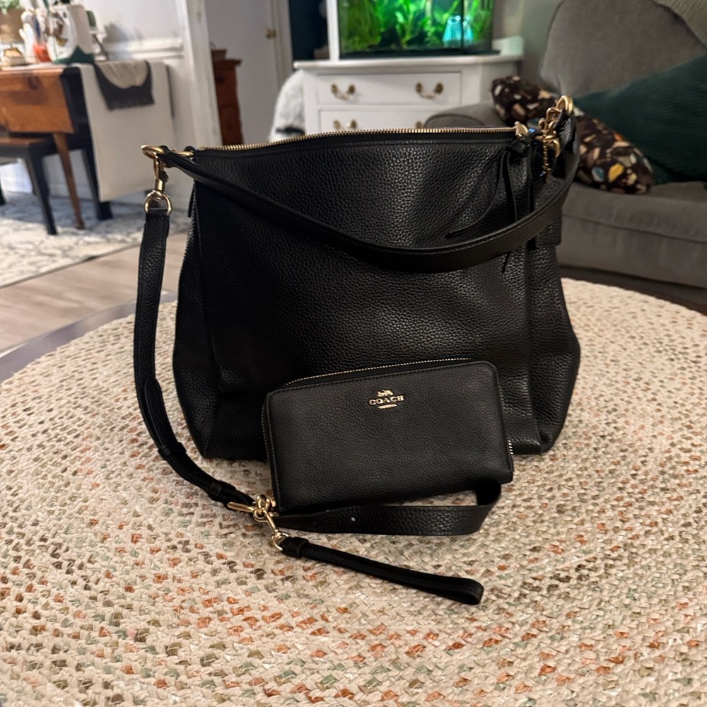 Coach Black Leather Shay Purse